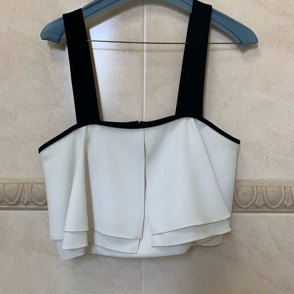 White cropped top